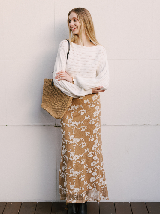 ADORNED SLIP SKIRT