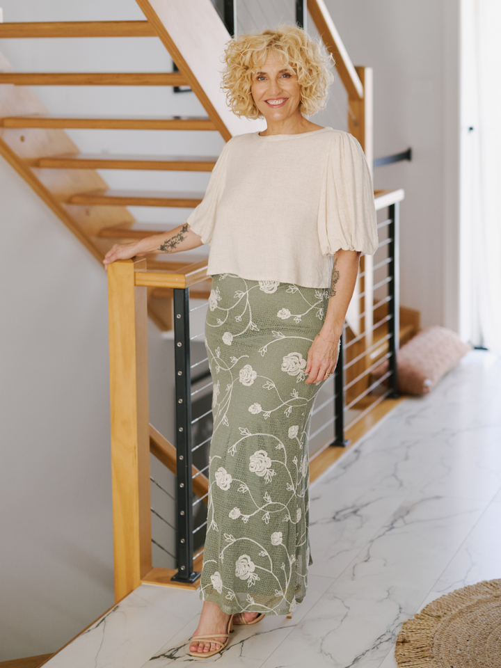 GARLAND SLIP SKIRT