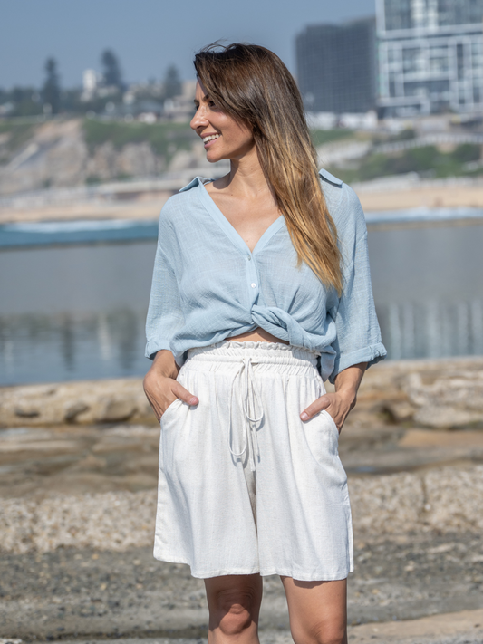 POOLSIDE LINEN SHORT