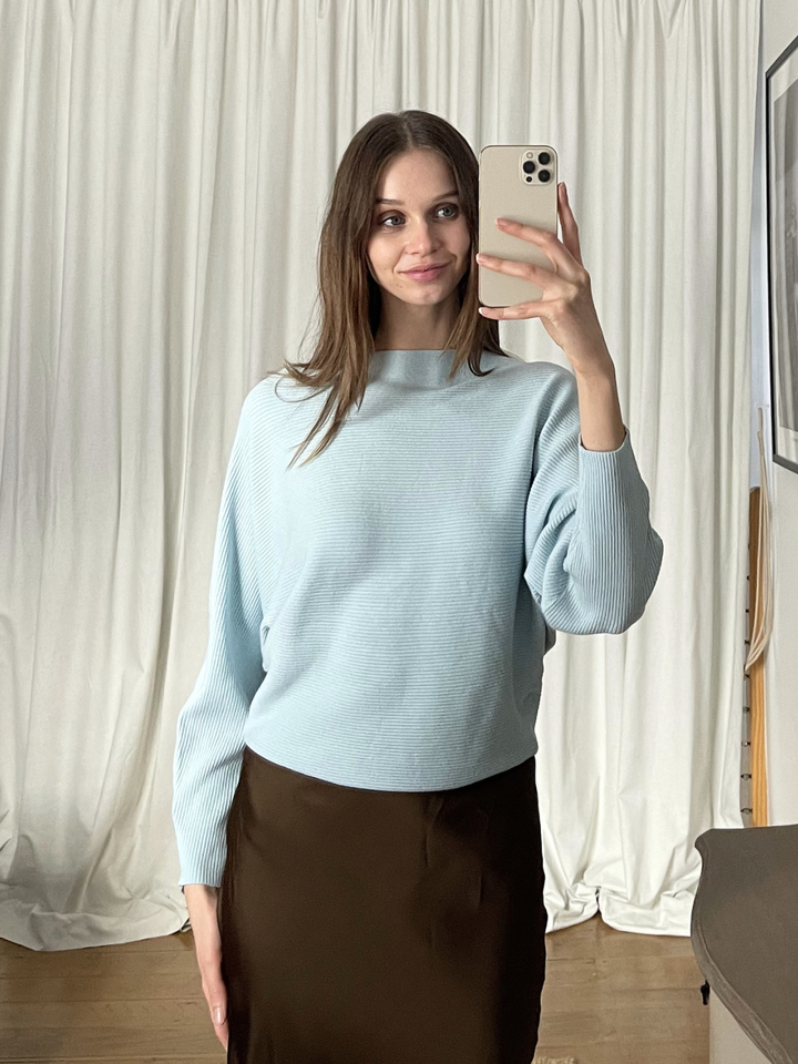 CROP RELAX RIB KNIT
