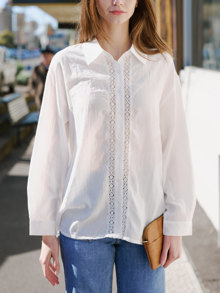 OVERSIZED TRIM BLOUSE