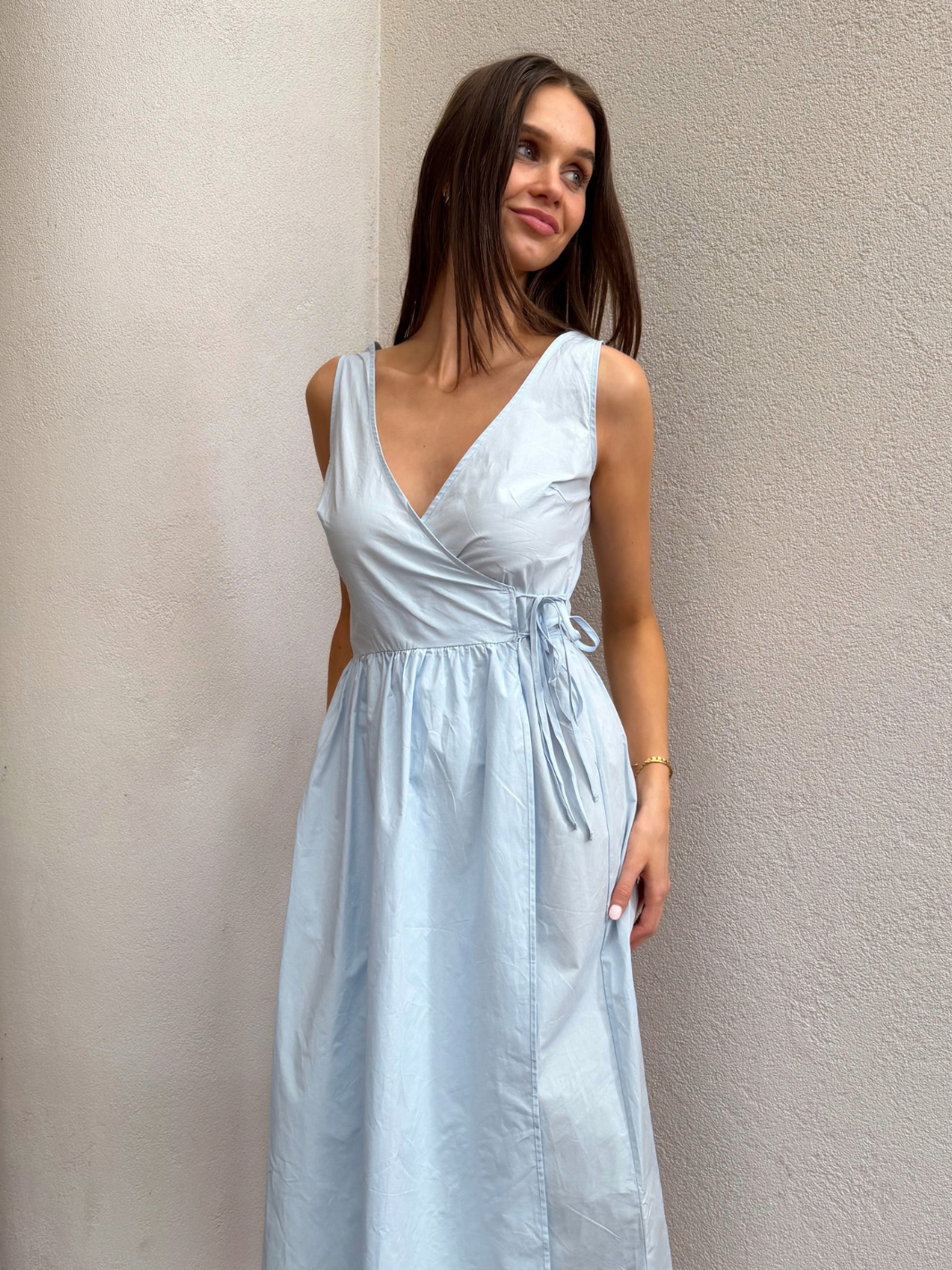 ANDRIA TIE MIDI DRESS