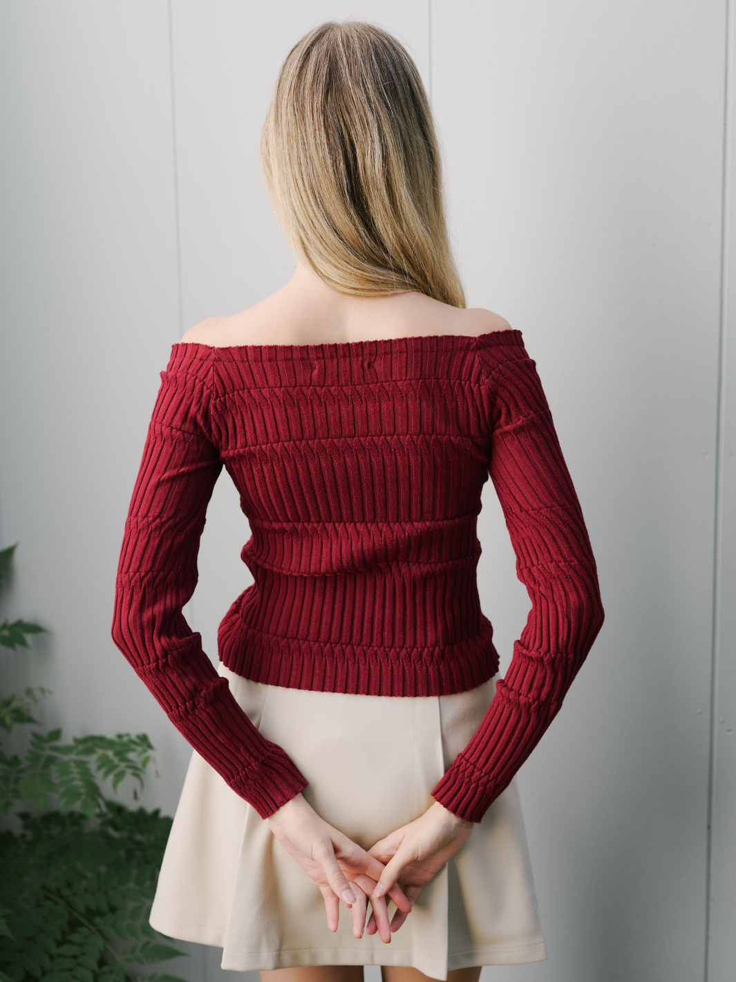MERLOT KNIT TOP