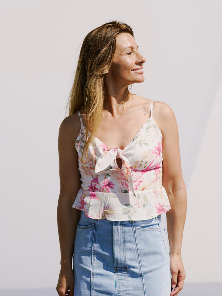 ANDRETTA TIE PEPLUM