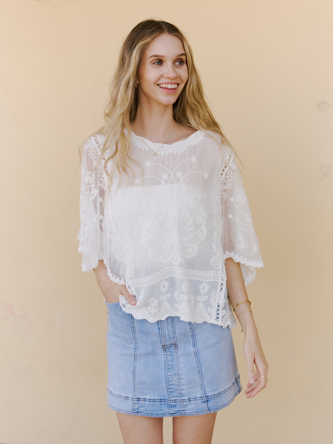 MARIA LACE TOP