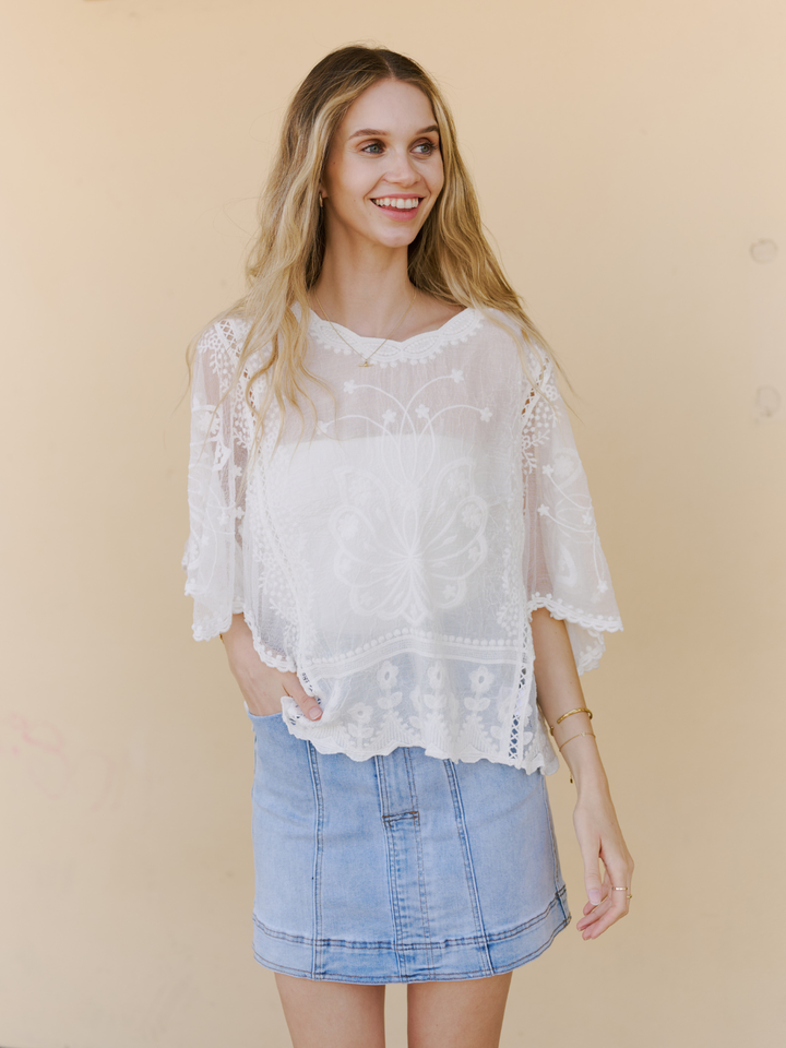 MARIA LACE TOP