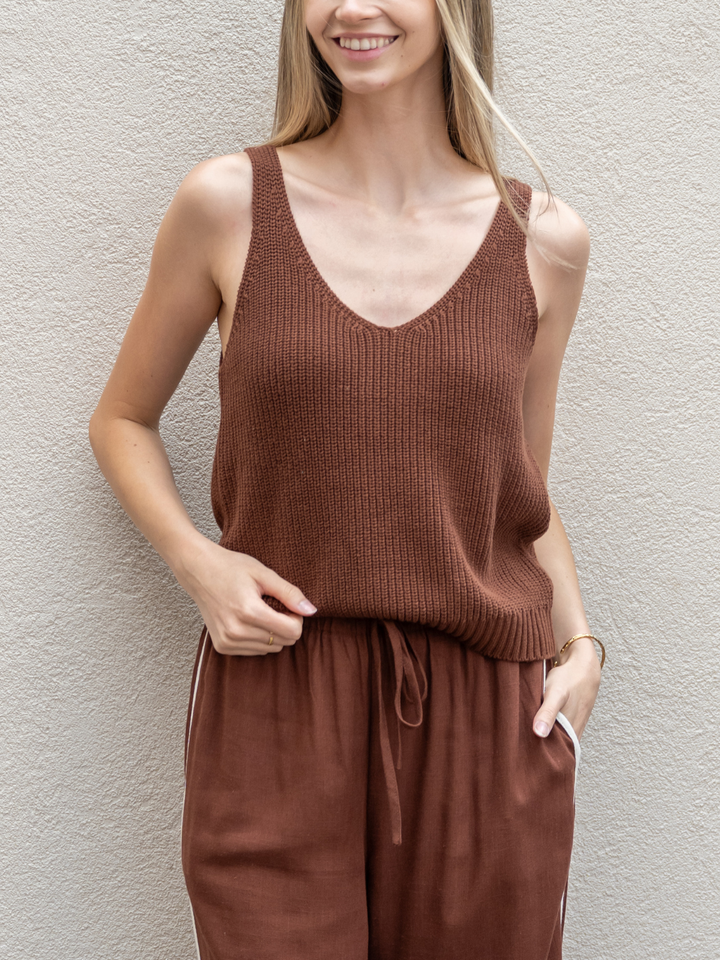 CAIA COTTON RIB TANK
