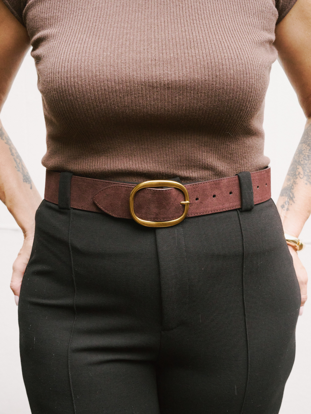 THEA CHUNKY SUEDE BELT