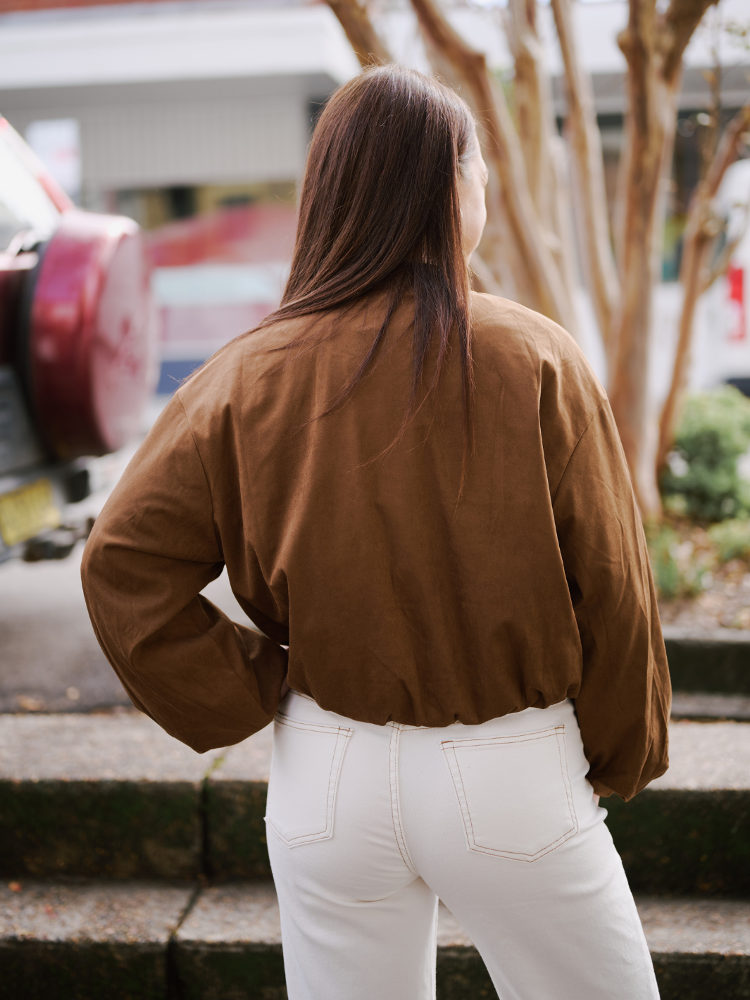SUEDETTE ZIP BOMBER