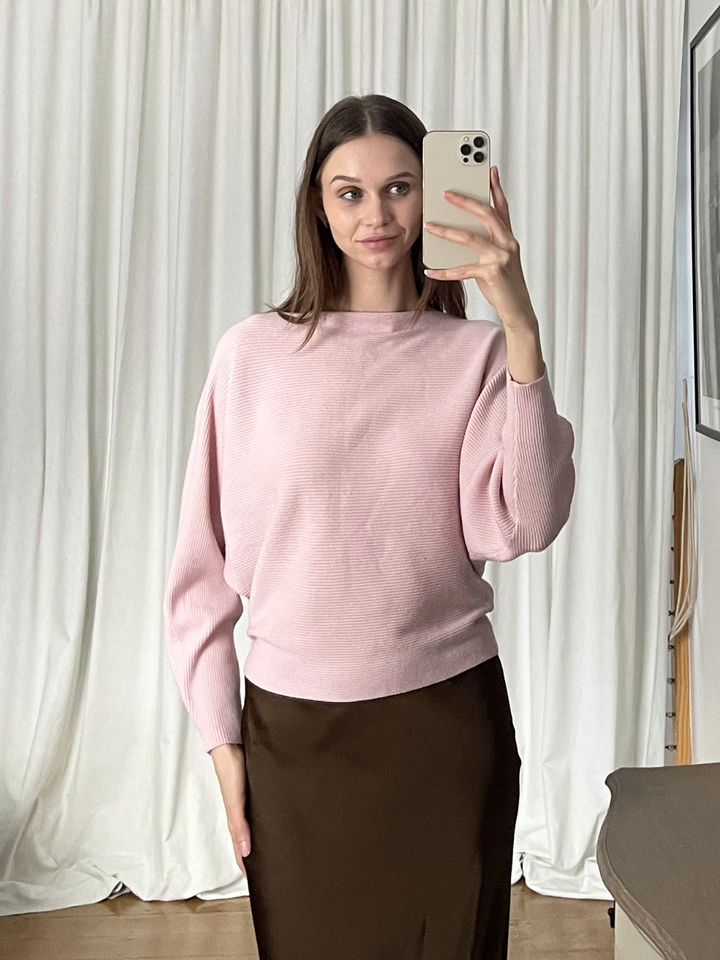 CROP RELAX RIB KNIT