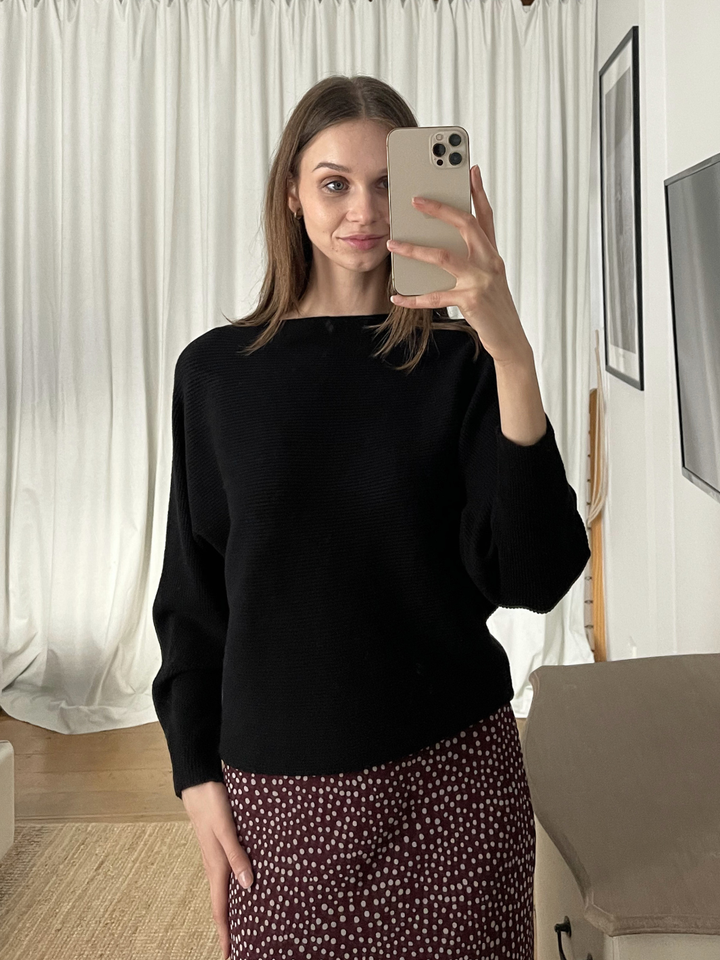 CROP RELAX RIB KNIT