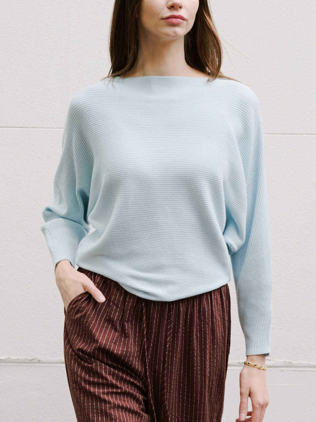 CROP RELAX RIB KNIT