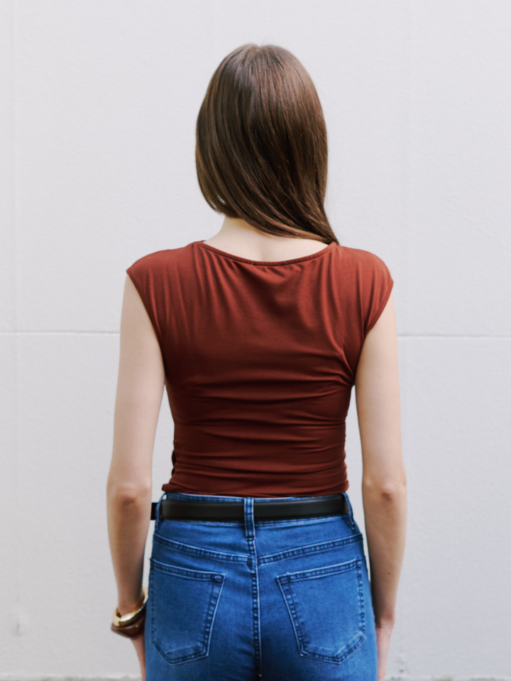 JERSEY DRAPED TOP
