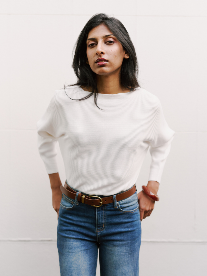 CROP RELAX RIB KNIT