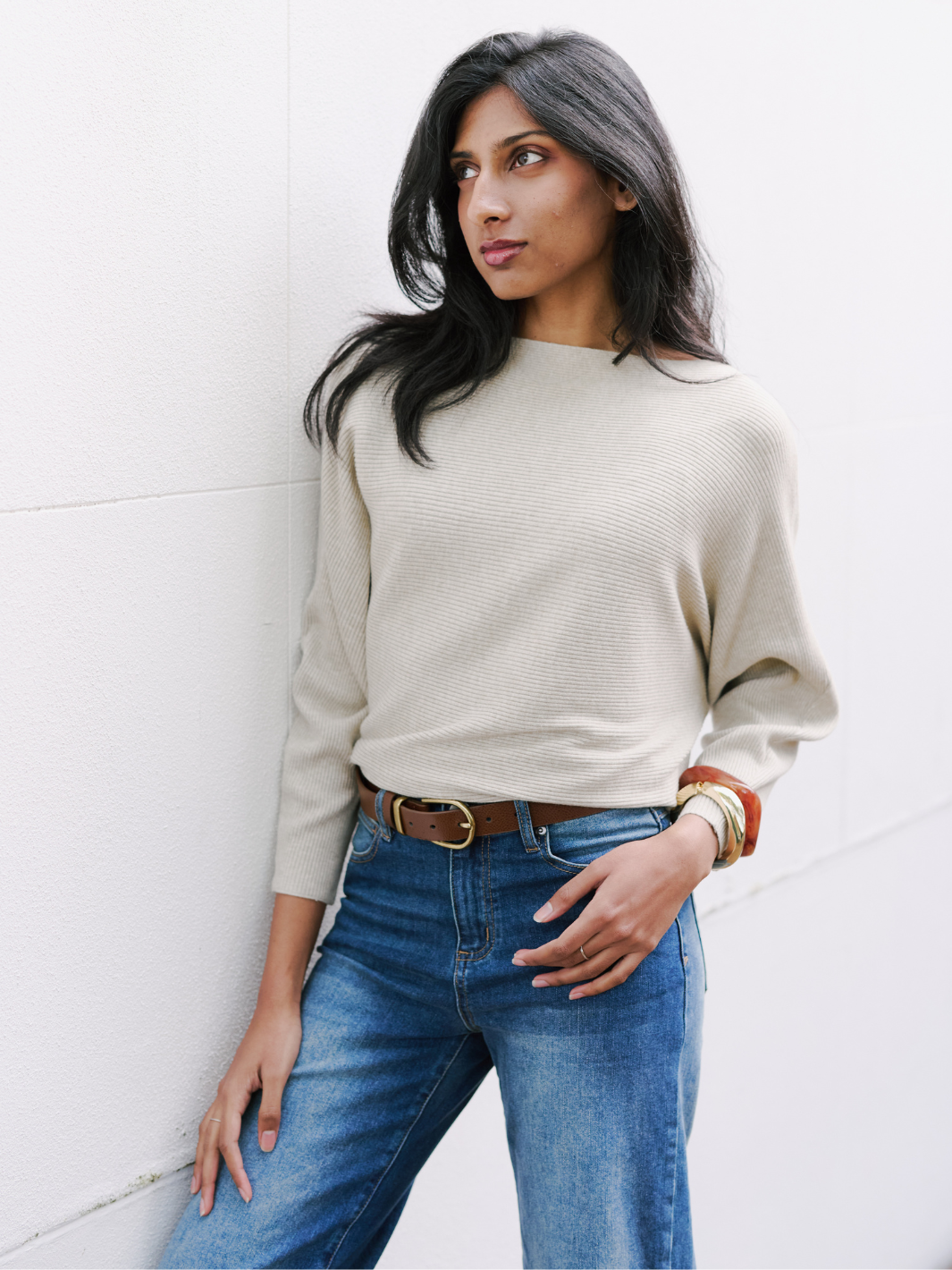 CROP RELAX RIB KNIT