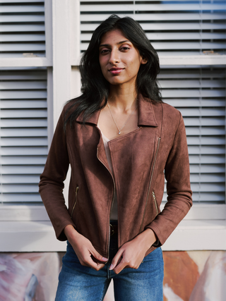 SUEDETTE ZIP JACKET