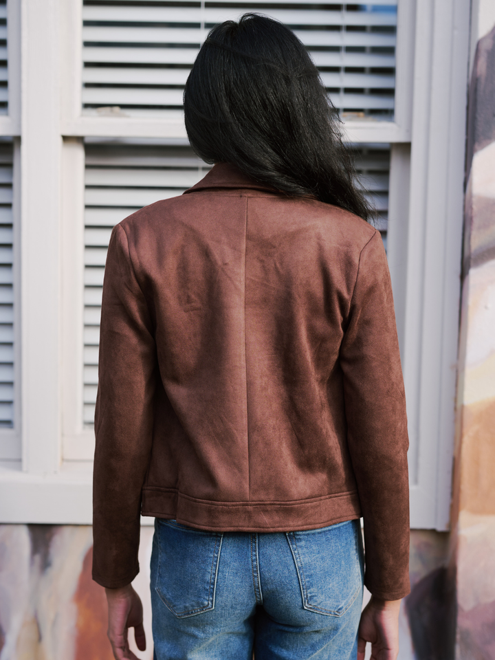 SUEDETTE ZIP JACKET