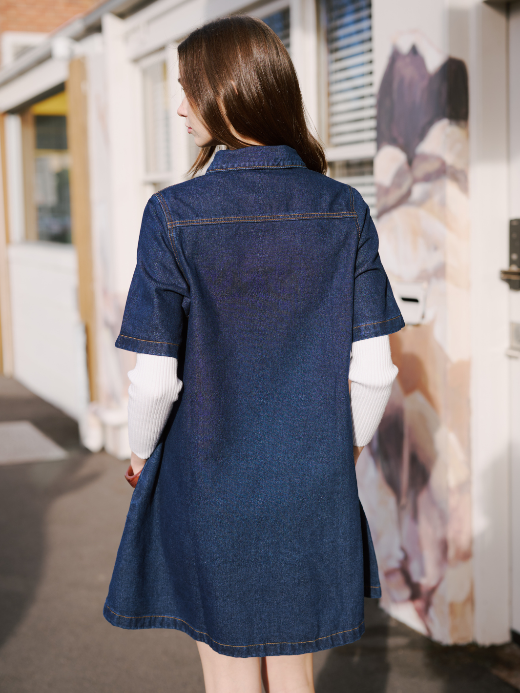 DENIM SHIFT DRESS
