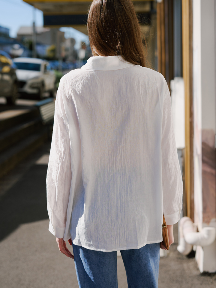 OVERSIZED TRIM BLOUSE