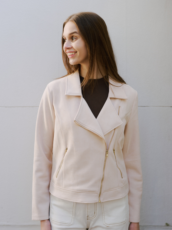 SUEDETTE ZIP JACKET