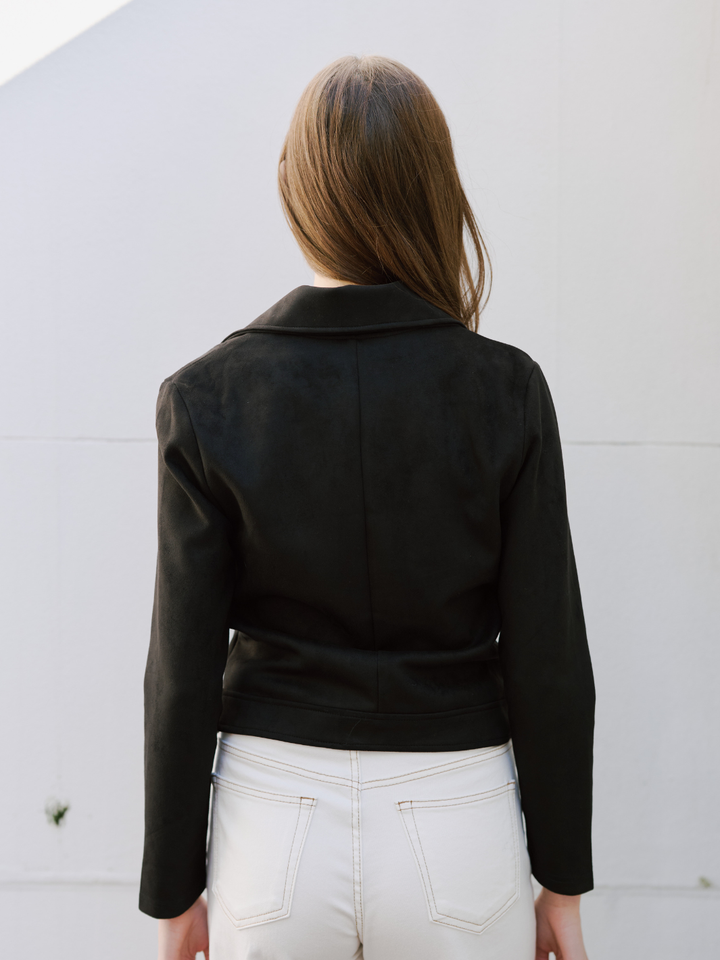 SUEDETTE ZIP JACKET