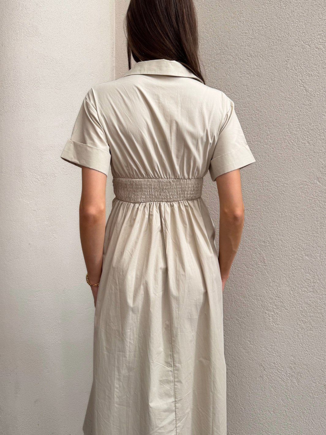 MADRIA COLLARED MIDI DRESS
