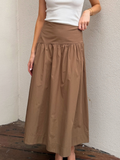 ANDRIA POPLIN MIDI SKIRT
