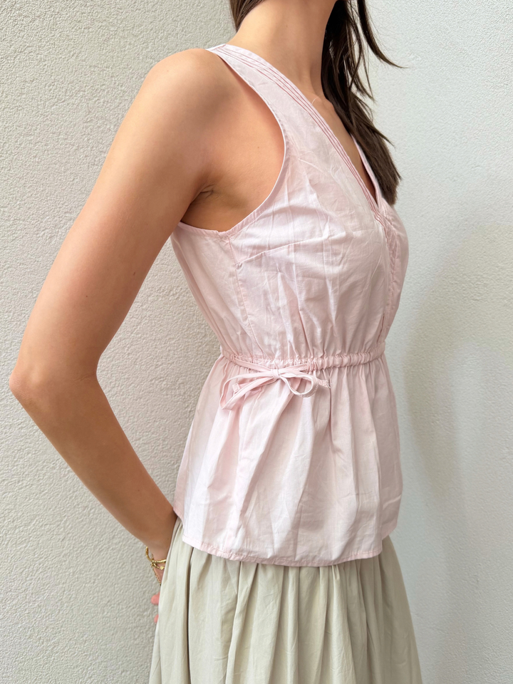 ANDRIA PLEATED TIE TOP