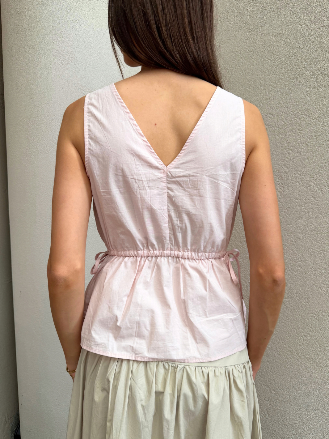 ANDRIA PLEATED TIE TOP