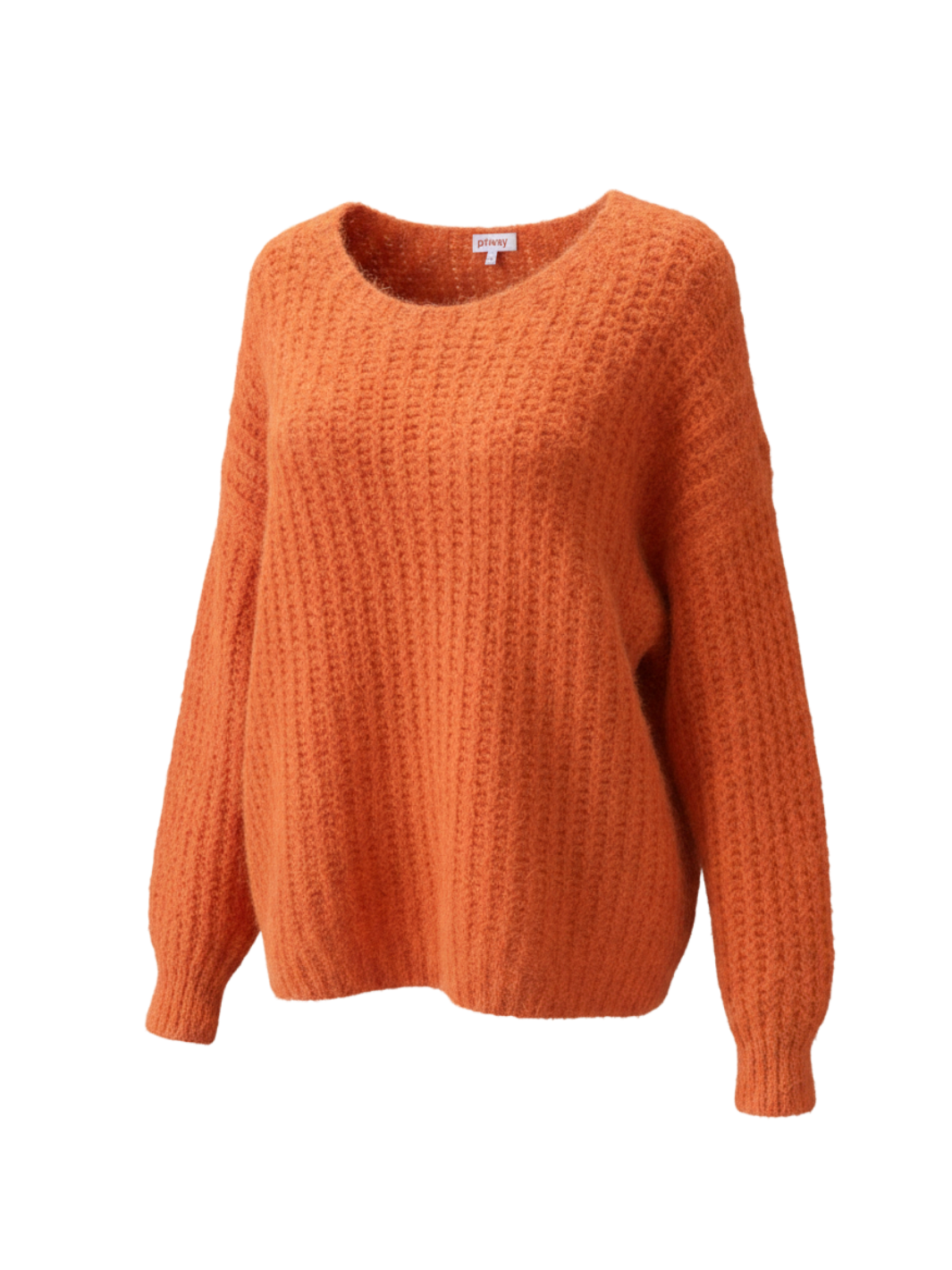 Orange Elara Fluffy Knit