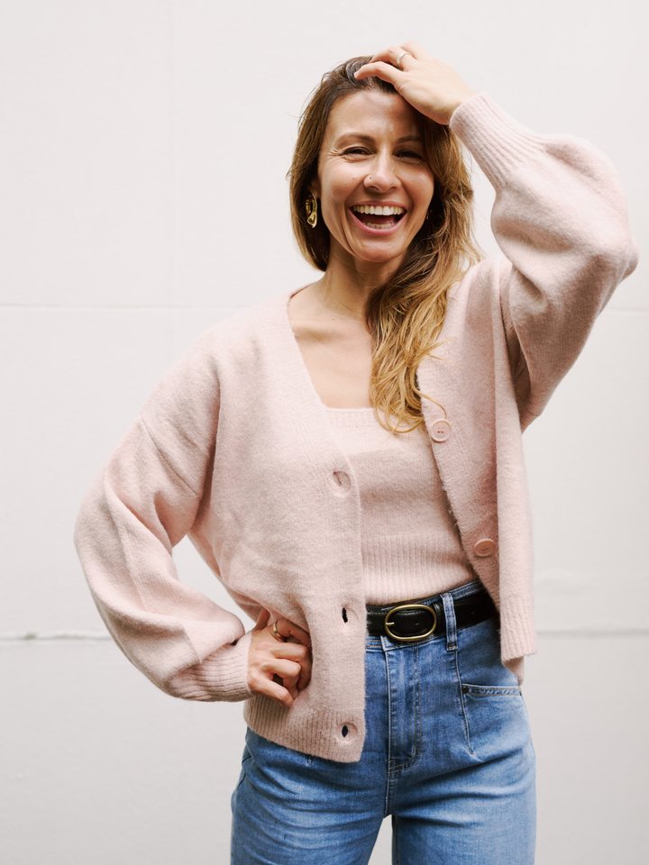 Pink Knit Cardi 2pc