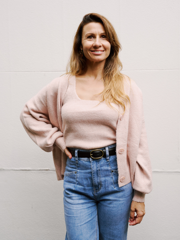 SM Pink Knit Cardi 2pc
