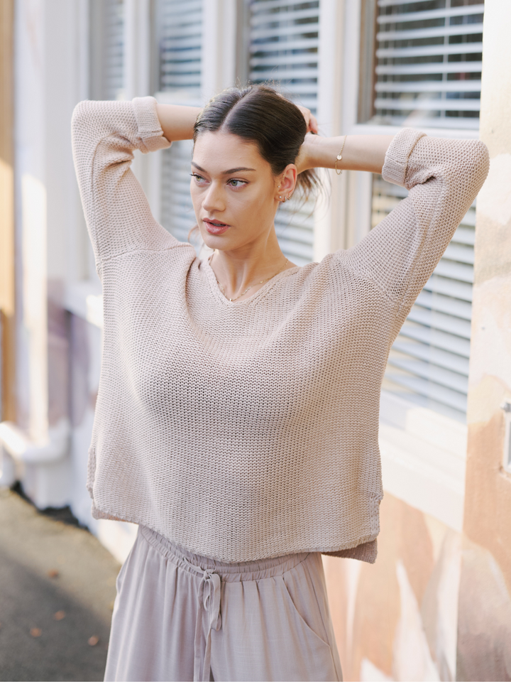 Xl Beige Suki Knit
